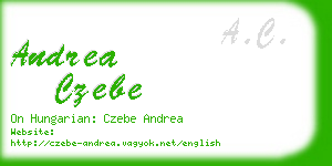 andrea czebe business card